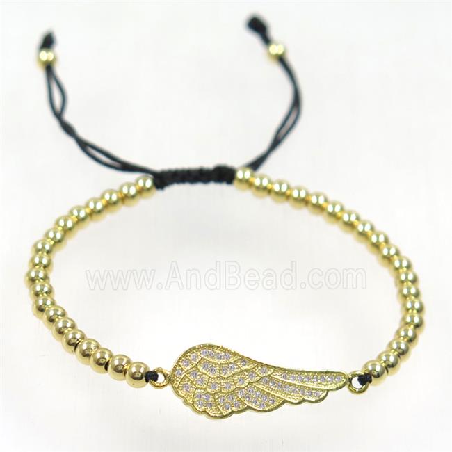 handmade bracelet with nylon wire, zircon bead