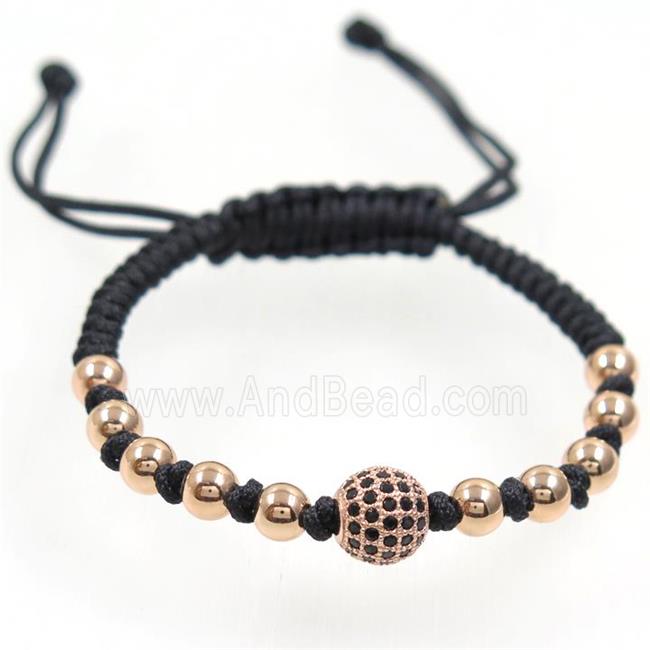 handmade bracelet with nylon wire, zircon bead