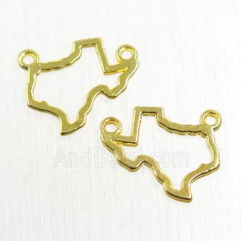 copper pendant, gold plated