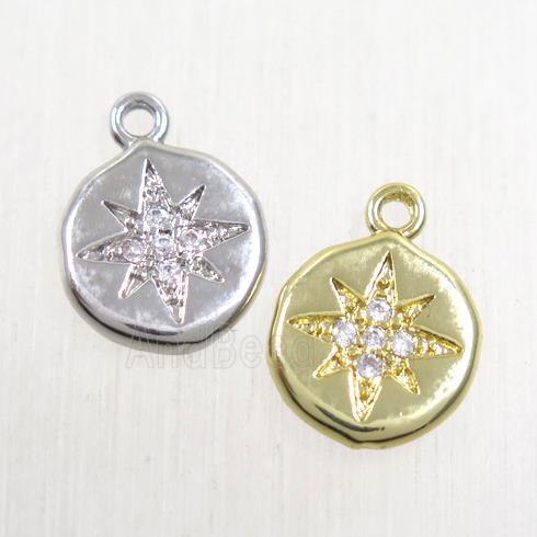 copper northStar pendant paved zircon, mix color