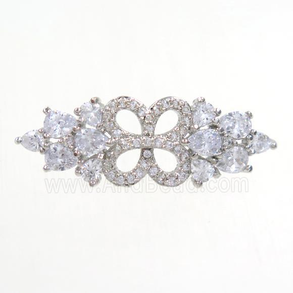 copper bead paved zircon, platinum