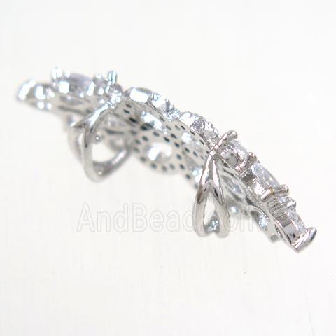 copper bead paved zircon, platinum