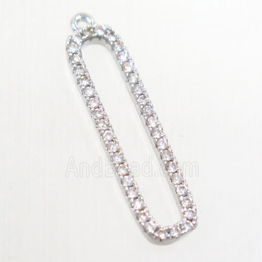 copper connector paved zircon, platinum