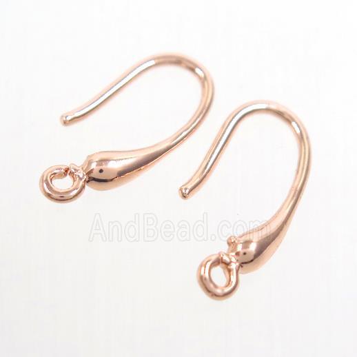 copper earring hook, color keeping, rose gold
