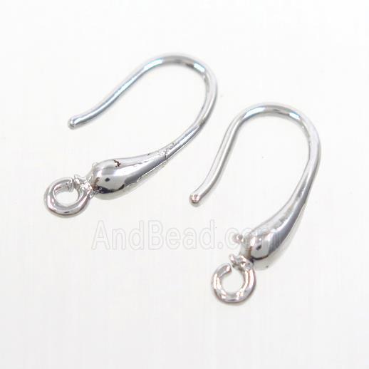 copper earring hook, color keeping, platinum plated