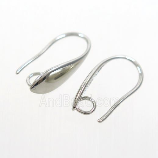 copper earring hook, color keeping, platinum plated