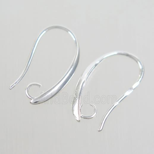 copper earring hook, color keeping, silver plated