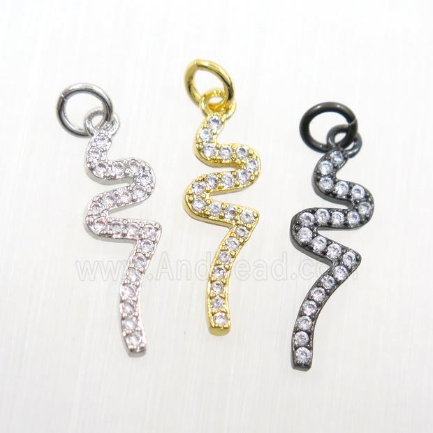 copper snake pendants paved zircon, mix color