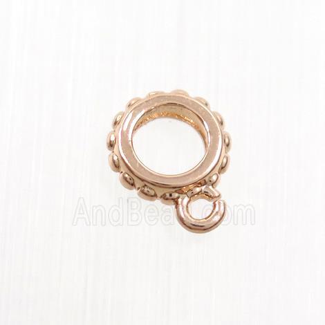 copper hanger bail, rose gold