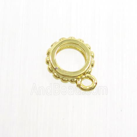 copper hanger bail, gold plated