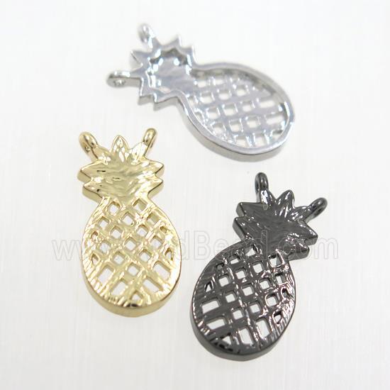 copper pineapple pendant with 2loops, mixed color