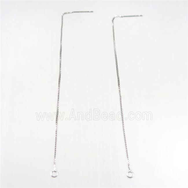 copper earring wire, platinum plated