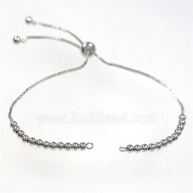 copper bracelet chain, platinum plated
