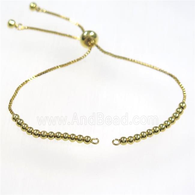 copper bracelet chain, gold plated
