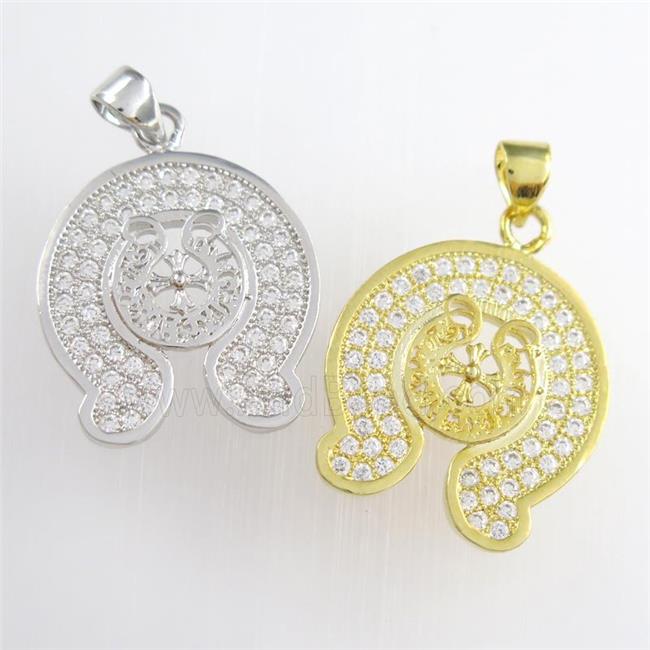 copper pendants paved zircon, mixed