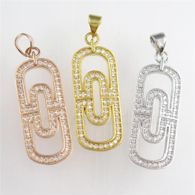 copper oval pendants paved zircon, runway, mixed