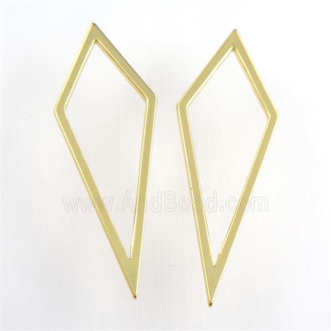 copper rhombus jumpring, gold plated