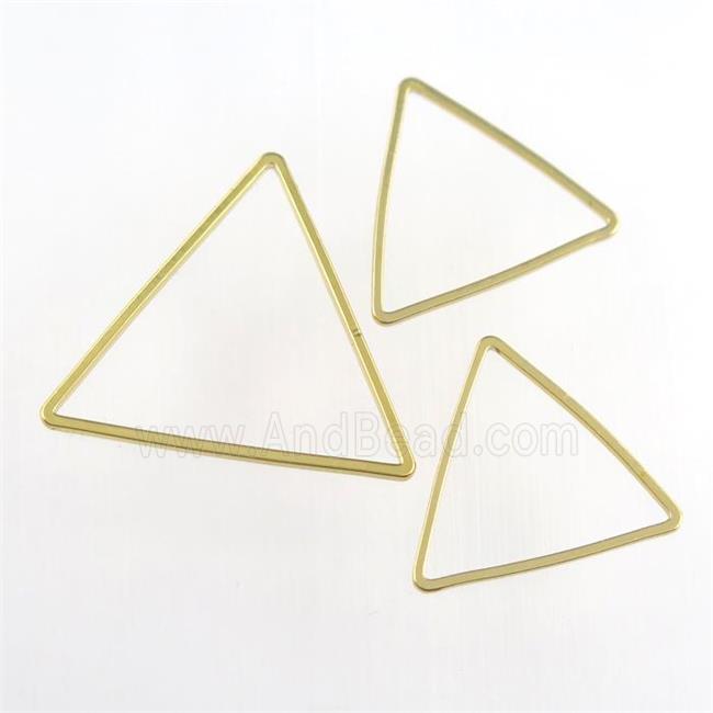 copper triangle jumpring, gold plated
