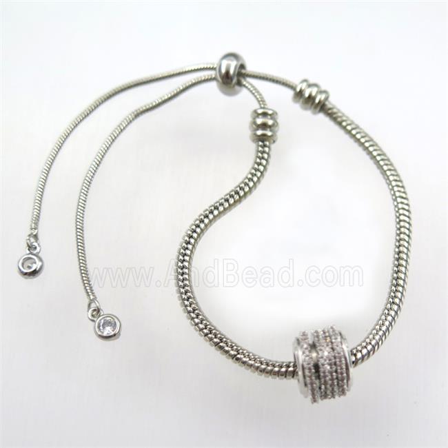 copper bracelet chain, platinum plated