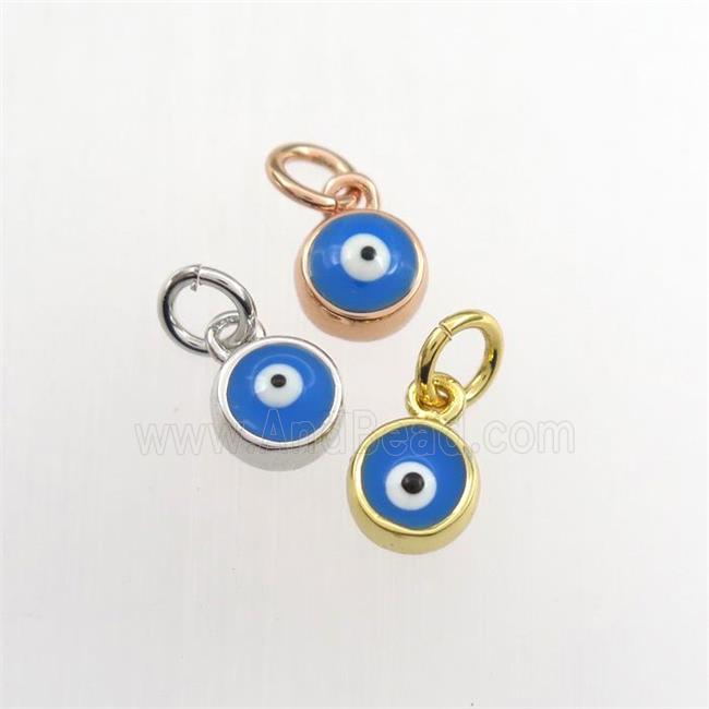 copper pendant with evil eye, mix color