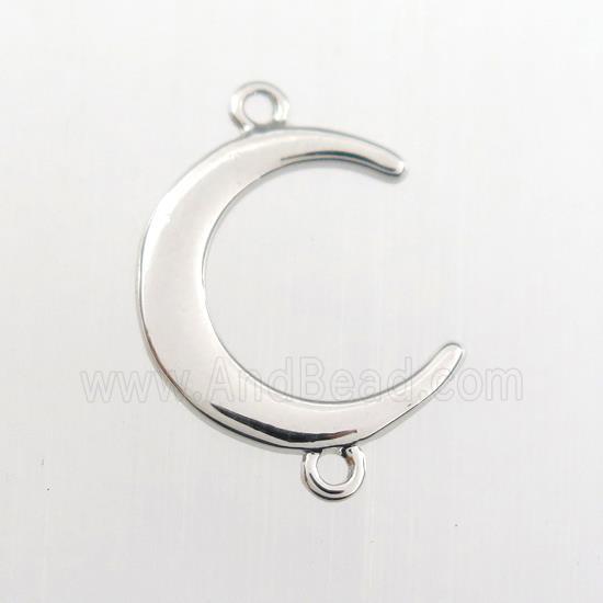 copper moon connector, platinum plated