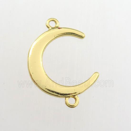 copper moon connector, gold plated