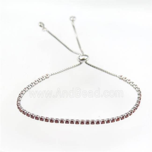 copper bracelet with zircon