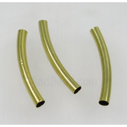 Raw brass tube bead
