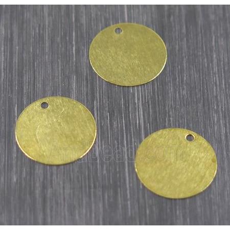 Raw Brass circle pendant