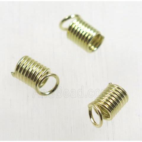 Raw Brass spring clasp, end cord