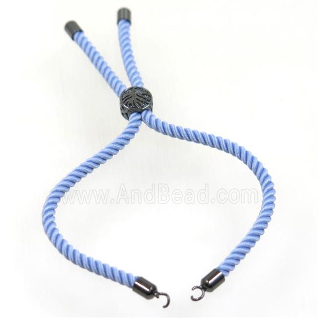 blue nylon cord bracelet chain