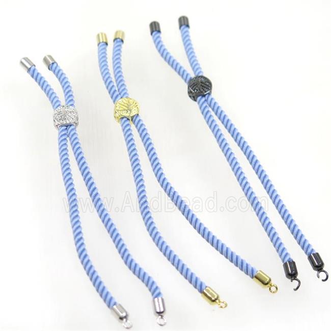 blue nylon cord bracelet chain