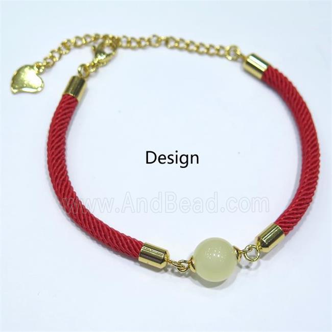 red nylon cord for bracelet