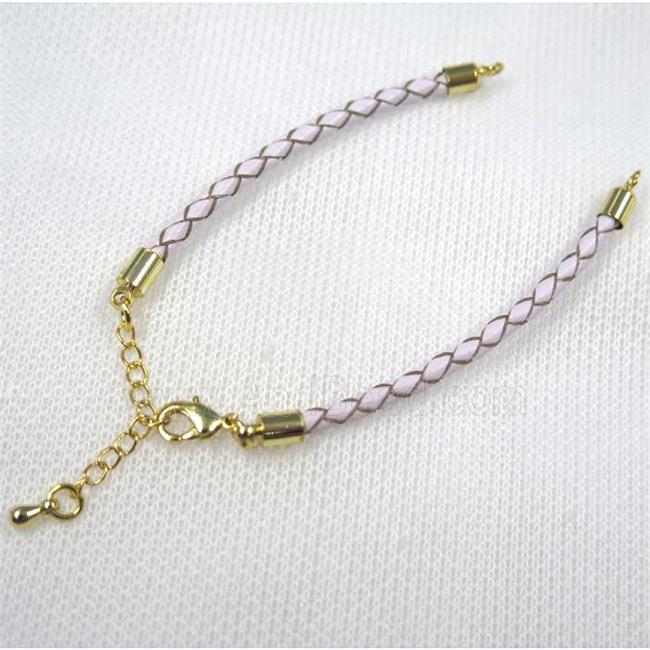 PU leather bracelet with resized chain