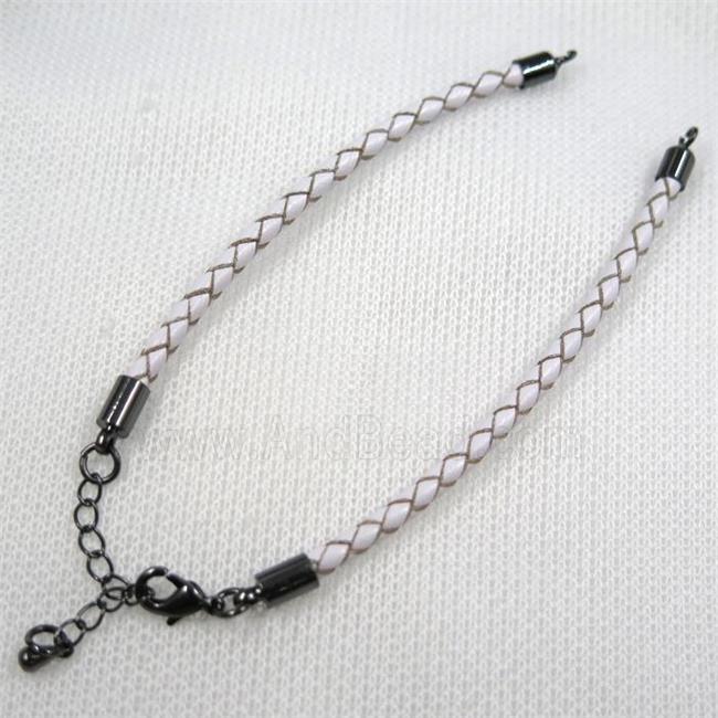 PU leather bracelet with resized chain