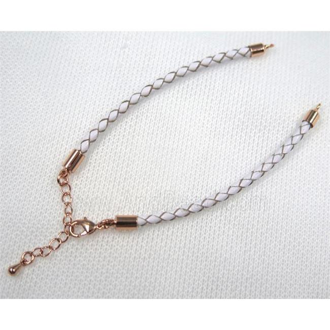 PU leather bracelet with resized chain