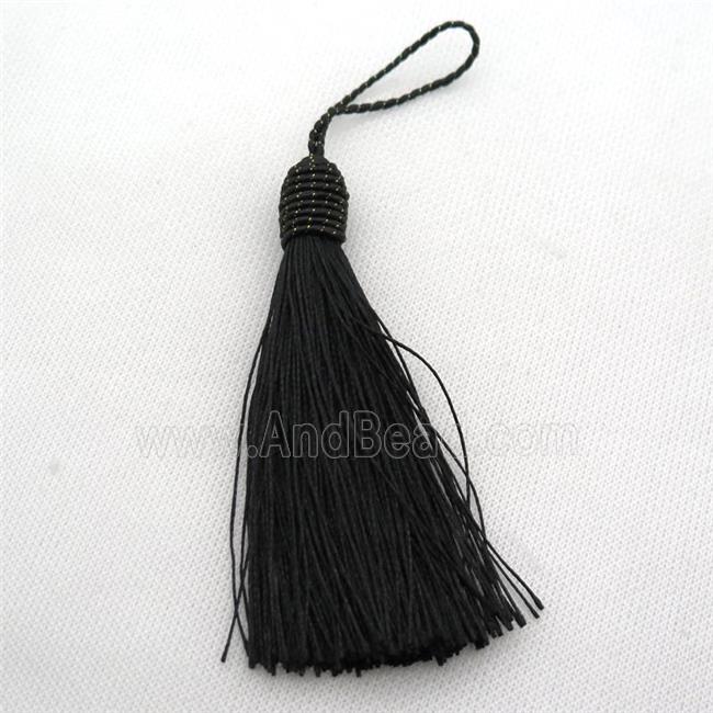 black Nylon wire tassel pendants