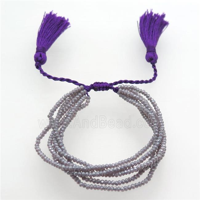 Handcraft bracelets with Chinese Crystal Glass beads, resized