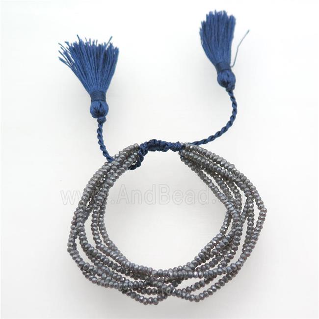 Handcraft bracelets with Chinese Crystal Glass beads, resized
