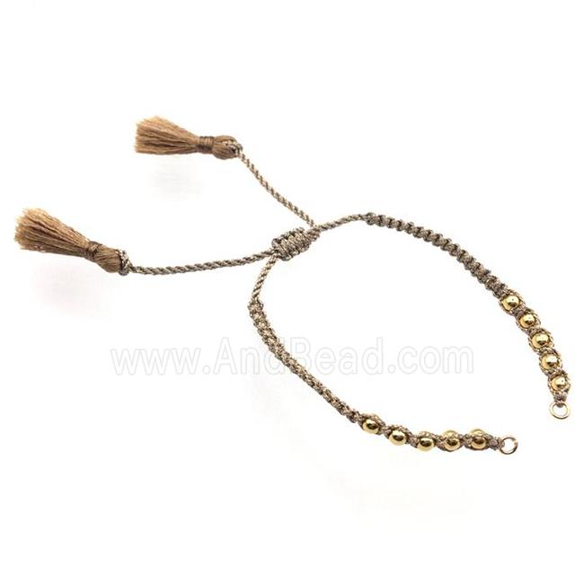 nylon wire bracelet chain with tassel