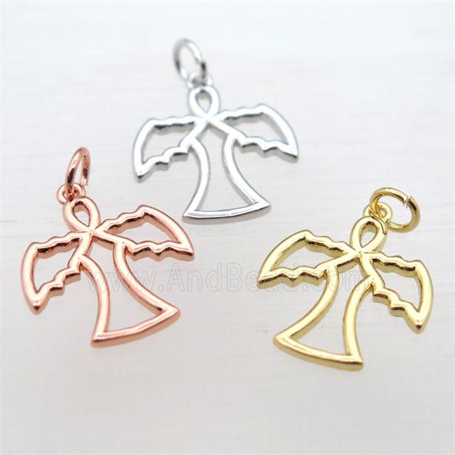 copper angel pendant, mixed color