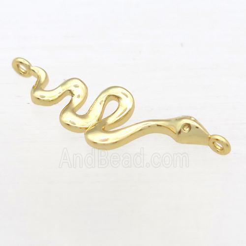 copper snake connector, gold plated