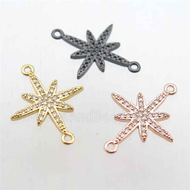copper northstar connector paved zircon, mix color