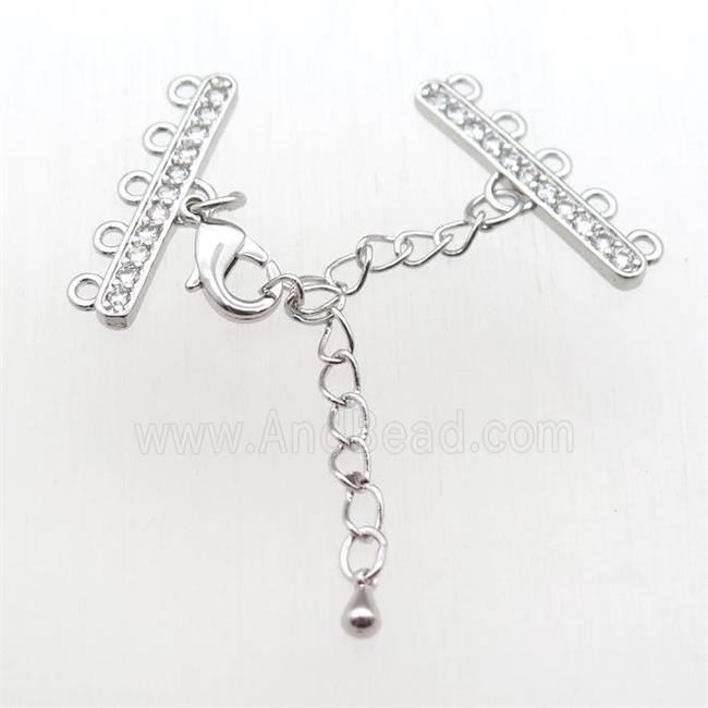 copper linkers paved zircon, platinum plated