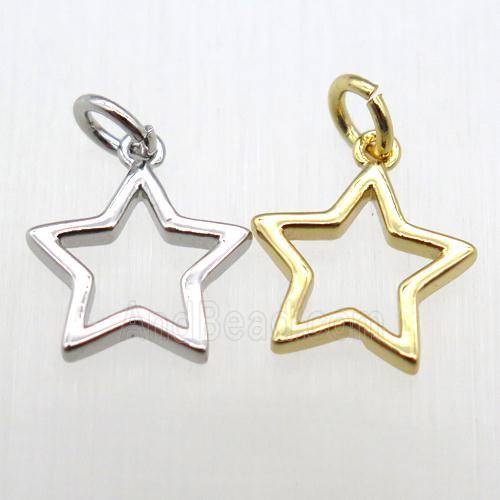 copper star pendant, mixed color