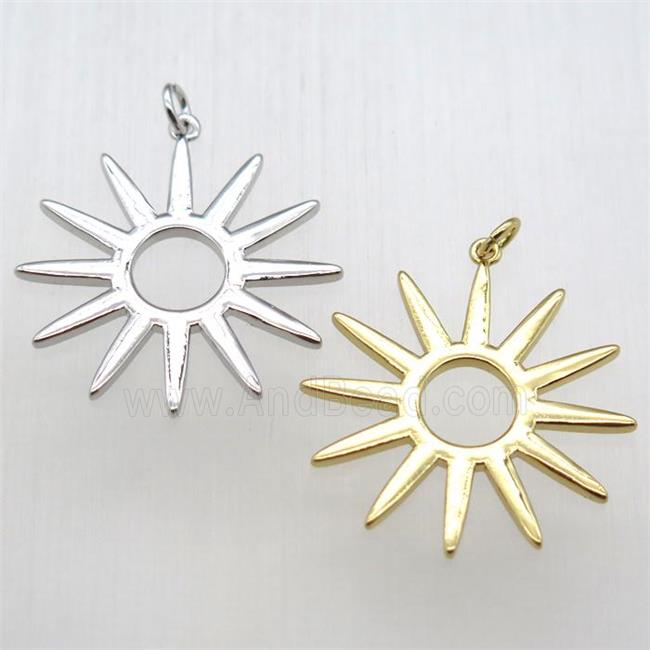 copper sun pendant, mixed color