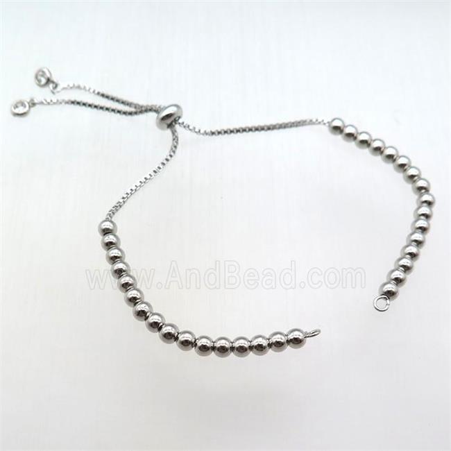 copper bracelet chain, platinum plated