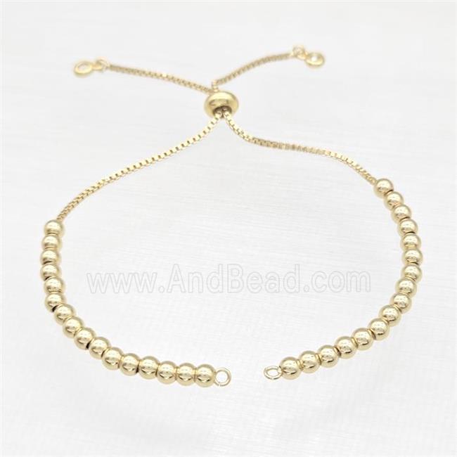 copper bracelet chain, gold plated