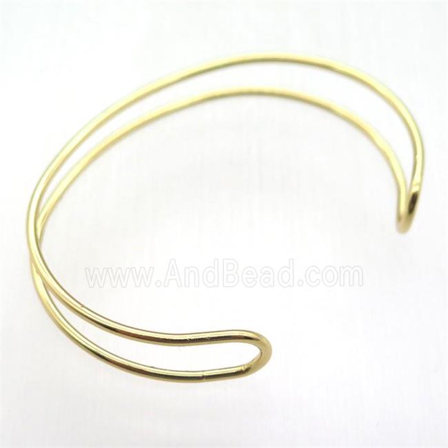 copper bangle, gold plated
