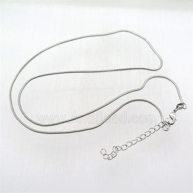 copper necklace chain, platinum plated
